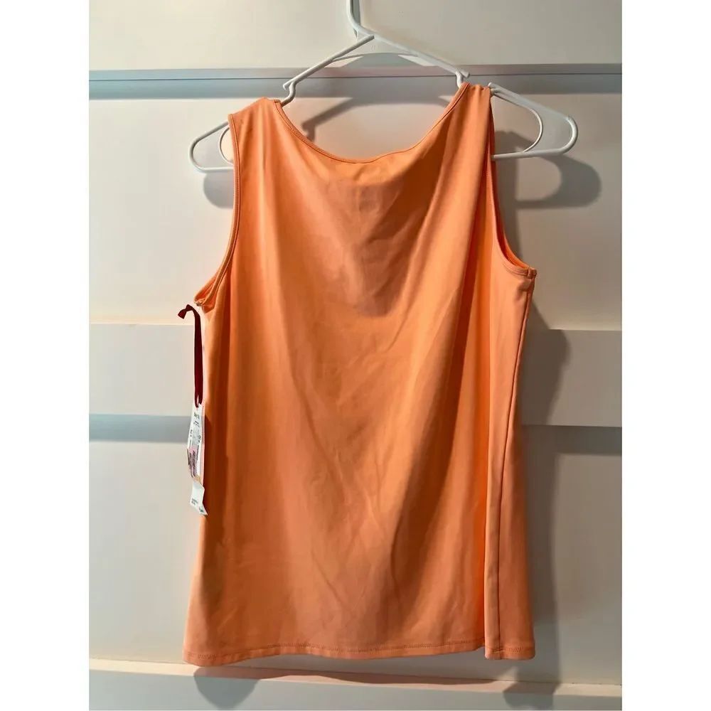 Ruby Rd. Orange tank with silver collar details - Picture 5 of 9
